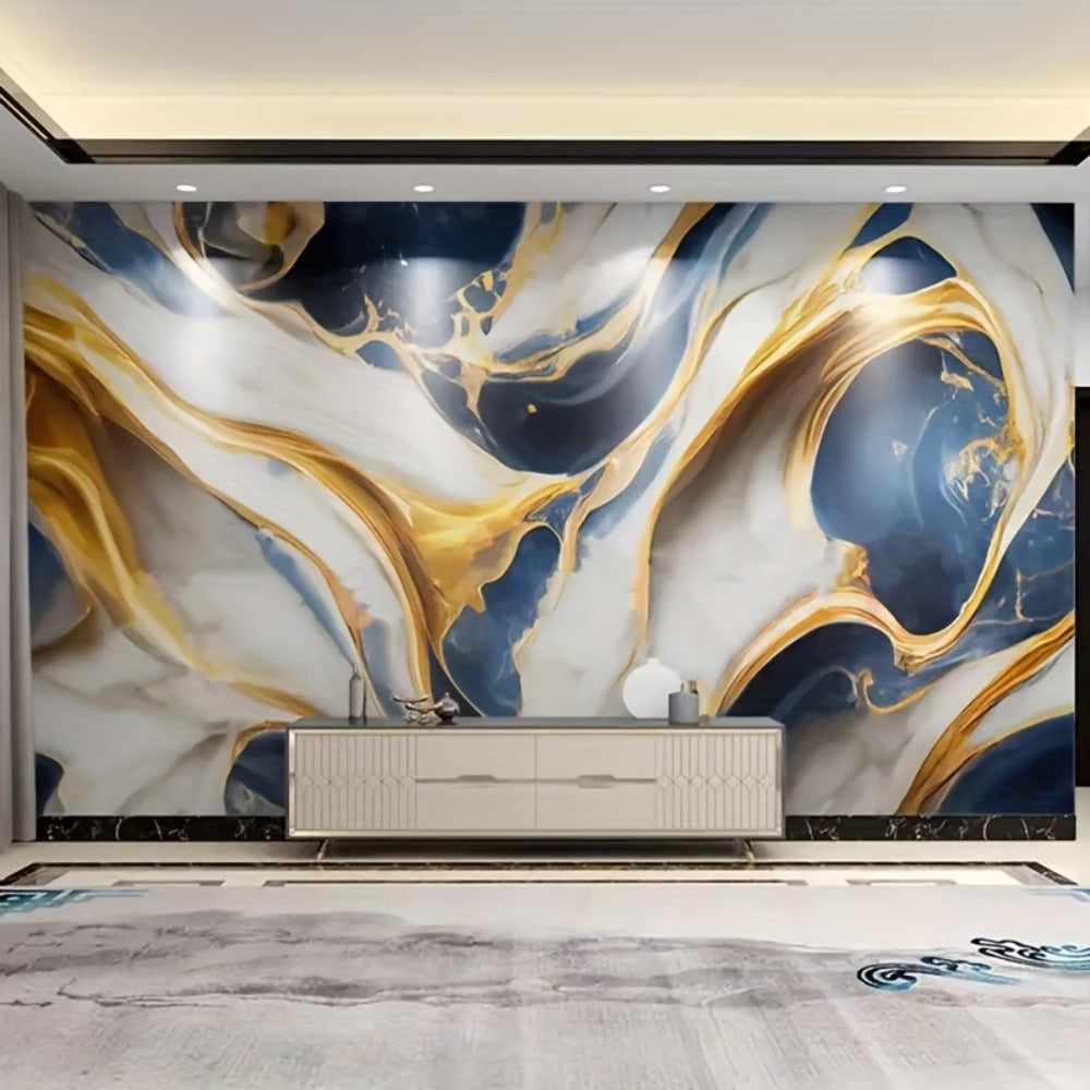 Self-Adhesive PVC Wall Sticker 22pcs Peel and Stick Marble Boho Wallpaper 11.81x23.62in Oil for Entryways, Bedrooms and Living Spaces