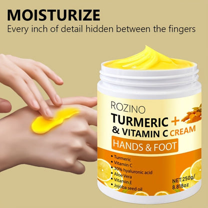 Turmeric Foot & Hand Cream 250g – Anti-Crack Deep Moisturizing Repair for Dry Cracked Heels, Elbows, Ankles & Knees