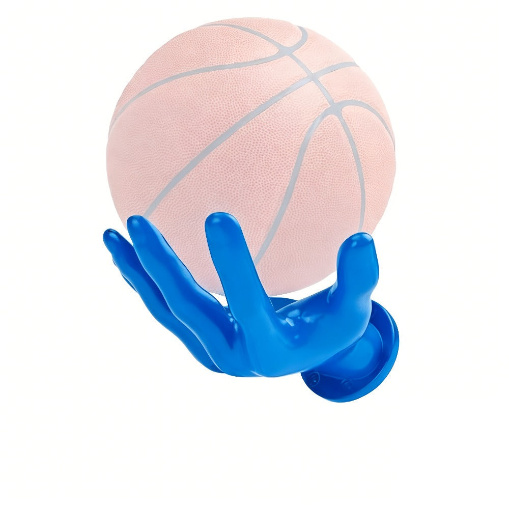 Wall Mounted Hand Shape Sports Ball Display Shelf – Decorative Storage Organizer for Laundry Rooms, Closets and Home Organization