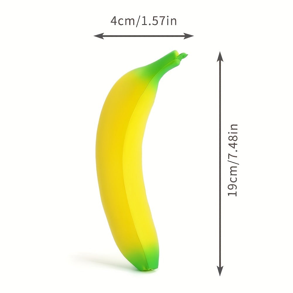 Squishy Food Toy Set 3pcs Slow Rising PU, Pretend Play Simulation Food Butter Banana Strawberry, Sensory Squeeze Stress Toy