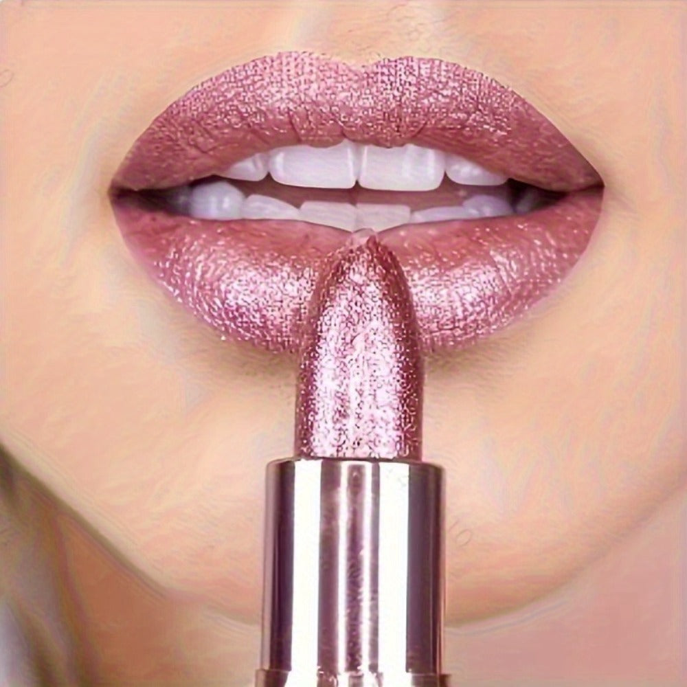 Shimmer Lipstick Set 2 Piece, Starry Sky High Gloss Waterproof Lip Color, Durable Glossy Shiny Lips Makeup for Women