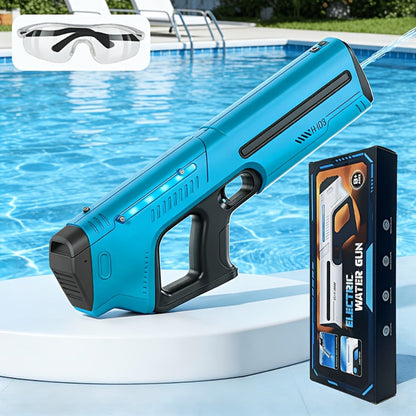 Electric Pulse-Light Water Blaster Bundle with Hard Case, Pictured Goggles and Three Color Choices