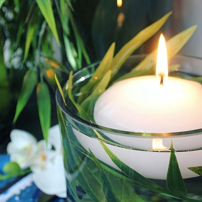 24-Piece White Floating Candle Set with 3-Inch Checkout Label and Pictured 3.05 cm Candle Height