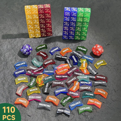 MTG Counter Dice Set 110pcs with the Listed Color, Size or Set Options for Everyday Use, with the Listed Configuration