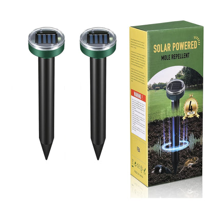 Solar Ultrasonic Pest Repeller Outdoor Rodent Stake for Yard Garden Farm Mole Snake Skunk Dog Device 2/4/6/10 Pack