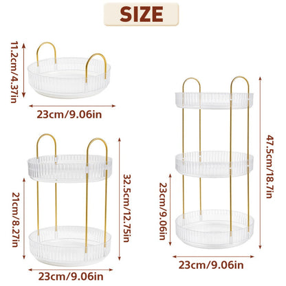 360 Rotating Makeup Organizer Skincare Storage Rack – Multi-Layer Detachable Cosmetic Organizer for Perfume, Lipstick, Skincare
