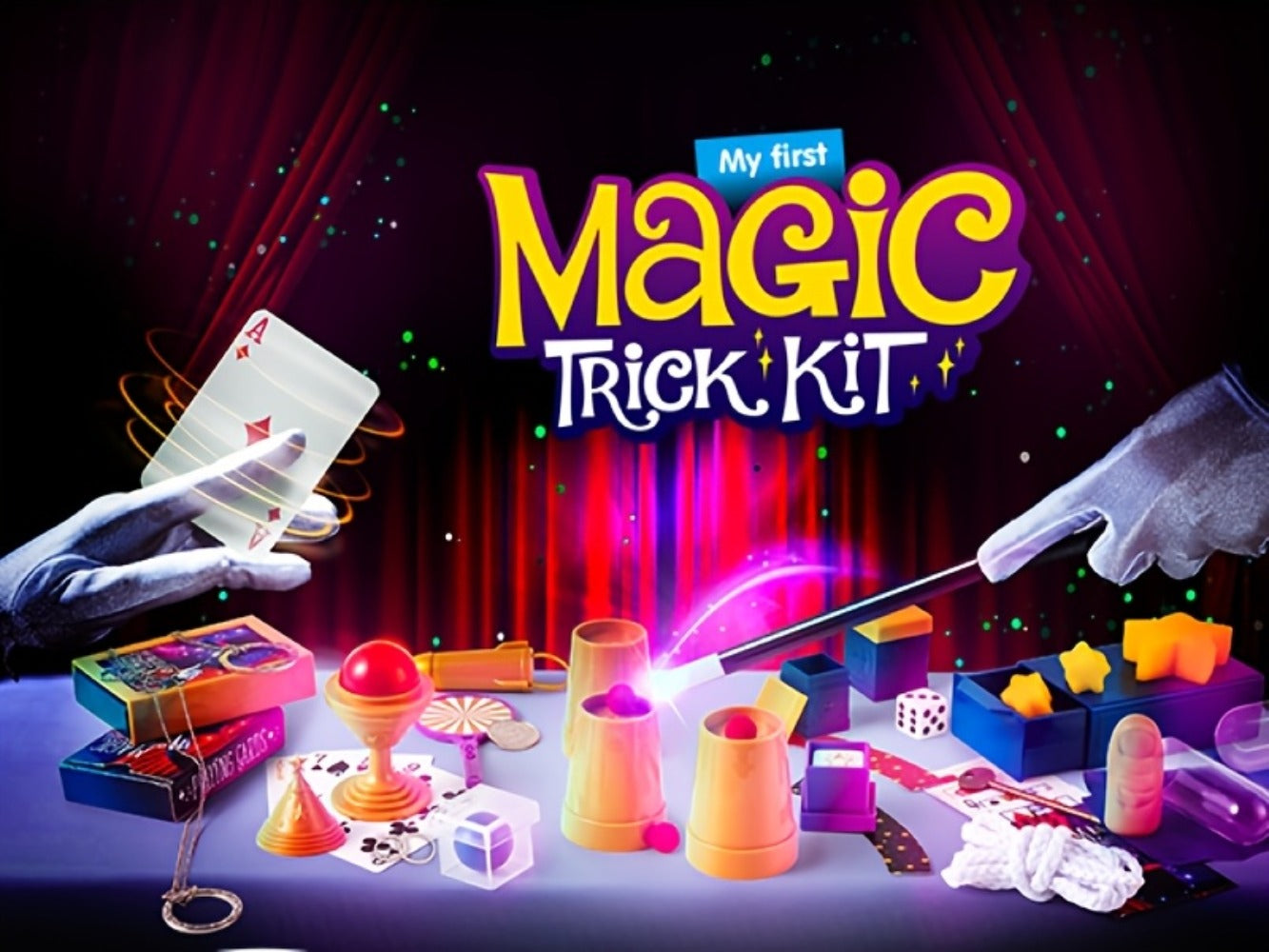 180+ Magic Tricks Kit for Kids, Complete Magician Starter Set with Step-by-Step Video Lessons, Magic Wand
