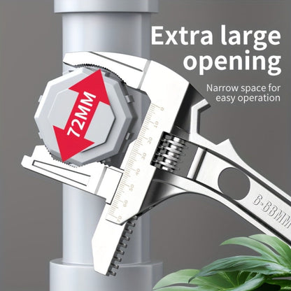 Bathroom Wrench Tool Multifunctional, Adjustable Double-Ended Open-End Wrench for Sink, Faucet, Water Pipe & Heating Repair