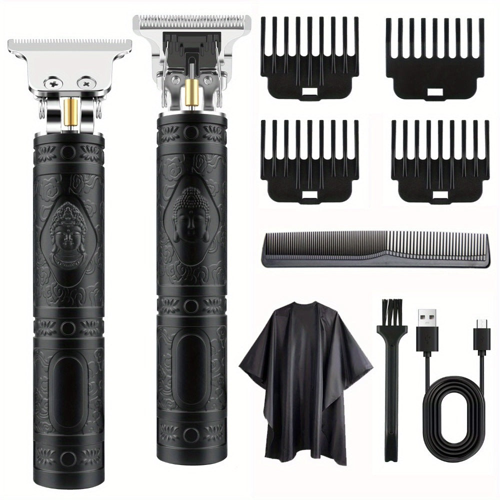 Electric Hair Clipper & Beard Trimmer Set for Men – USB Rechargeable Cordless Haircut Kit with 4 Guide Combs | Professional Home Barber