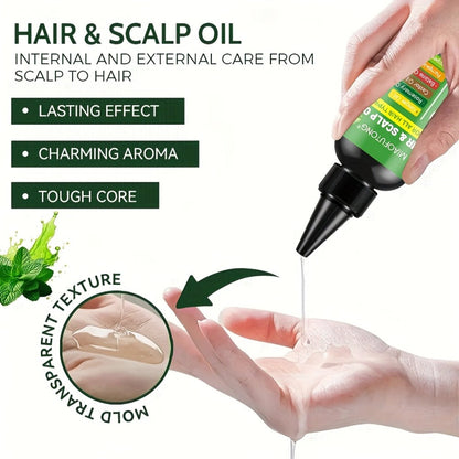 Hair Care Oil 9-in-1 with Turmeric, Rosemary, Castor Oil & Biotin – Deep Hydration, Frizz Control & Smoothness, Plant-Based Squalane