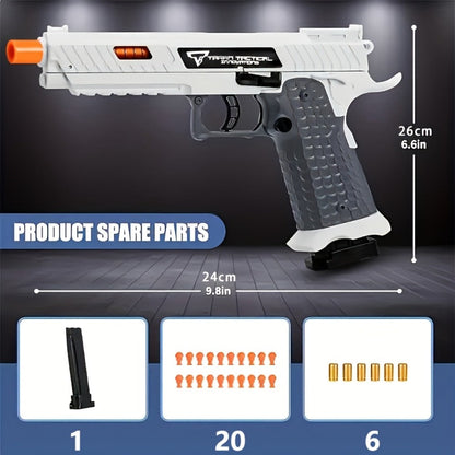 2011 Battle Master Semi-Auto Bullet Toy Gun with Shell Ejecting, 1 Magazine, 20 Simulation Bullets