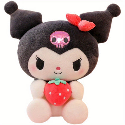 Plush Toy Strawberry-Holding Character Doll in 9.84-Inch Sitting Style with Two product details
