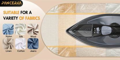 Black 1200W Steam Iron with Three Temperature Settings, Spray Button and Transparent Water Tank
