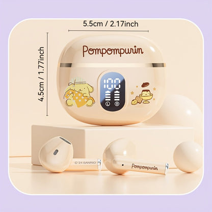 Kuromi Pompompurin Open-Fit Wireless Earbuds 360° Environmental Awareness LED Digital for Bedside Audio, Alarms and Room Entertainment