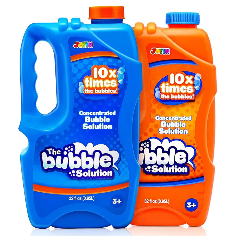 64oz Bubble Solution Refill 2-Pack Concentrate, Makes 5 Gallons, Compatible with Bubble Machines