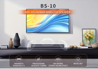 4D Echo Pearl Hi-Fi Soundbar with Subwoofer, Surround Sound Speaker System for TV, Computer & Laptop