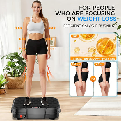 Vibration Platform Machine 2025 Upgraded – 450 LB Capacity Whole Body Vibration Trainer for Lymphatic Drainage, Blood Circulation