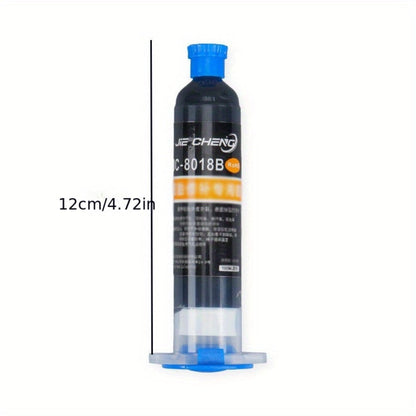 Black Rubber-Specific Cyanoacrylate-Labeled Adhesive in 30cc Syringe Bottle with Pointed Applicator