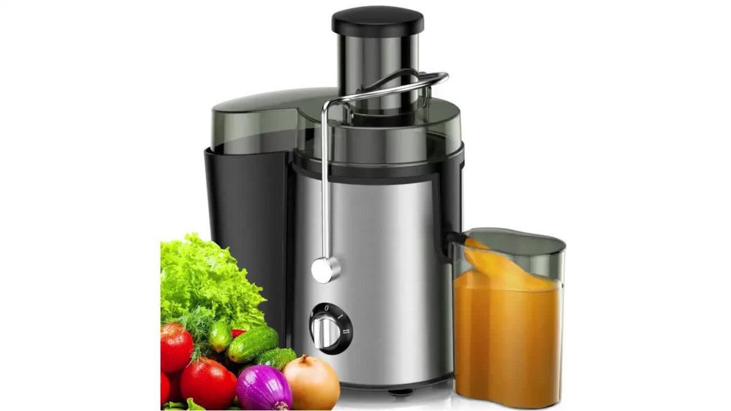 Compact Juicer for Fruits & Vegetables – Wide Opening for Easy Juice Extraction, BPA-Free, Dishwasher Safe, Easy to Clean
