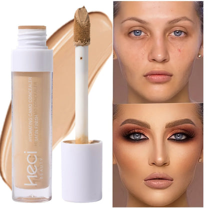 Liquid Concealer and Contour Stick Set 2 Pcs Buildable Coverage Pore Minimizing, for Makeup, Travel and Everyday Vanity Use