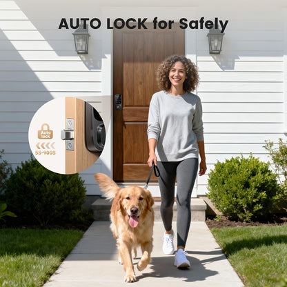 Smart Door Lock Palm Vein WiFi Keypad Deadbolt with 10000mAh Battery Alexa and Google Home Control