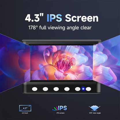 Digital Coin Microscope 4.3 Inch IPS Screen for Adults Coin Magnifier with 8 LED Lights 32GB for an Everyday Personal Care Routine
