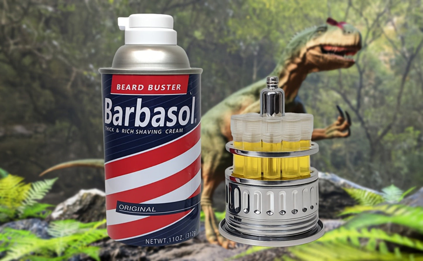 Dinosaur DNA Cryo Canister with Pop-Up Test Tube Rack - 10 DNA Sample Tubes, Movie Prop Replica