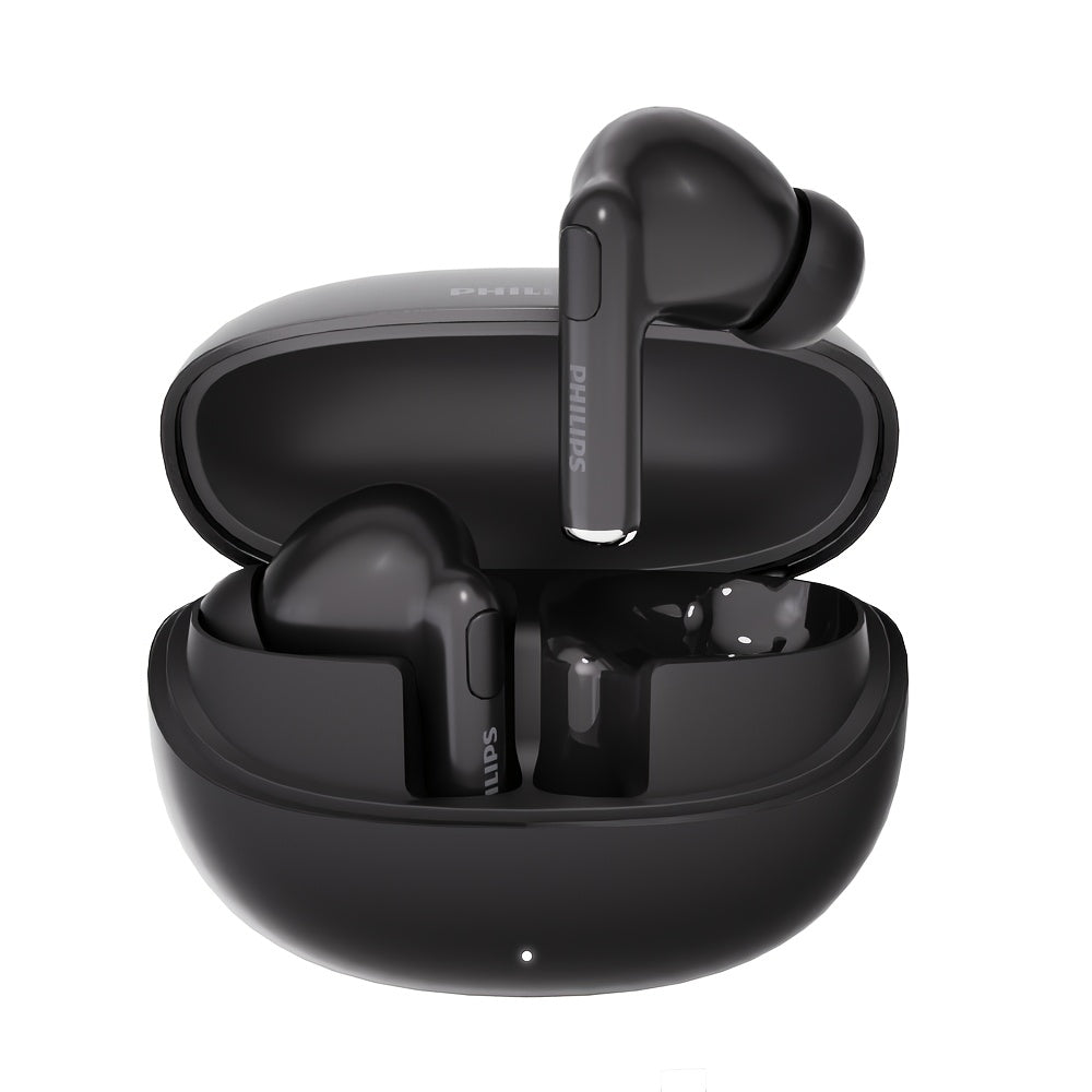 Wireless Earbuds Philips Bluetooth 6.0 Semi-Open Back with Rechargeable Case in White or Black