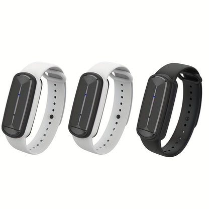 Ultrasonic Mosquito Bracelet 3-Pack, USB Rechargeable Intelligent Bug Wristband for Camping, Outdoor