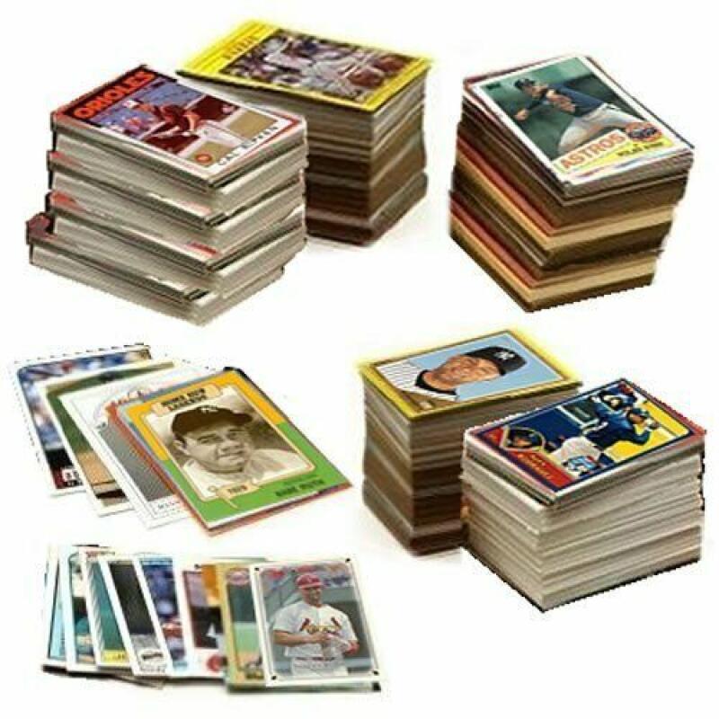MLB Baseball Cards 600 Pack Lot with Unopened Pack Includes Ruth Ryan Griffey Thomas Bonds Vintage 80s 90s Baseball Card Collection Gift Box