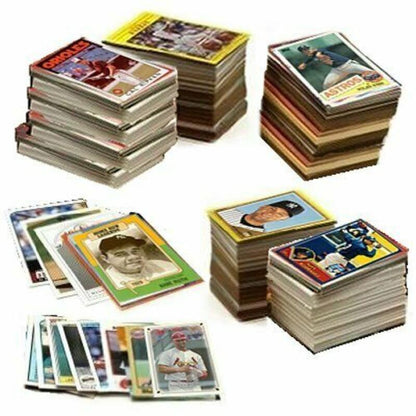 MLB Baseball Cards 600 Pack Lot with Unopened Pack Includes Ruth Ryan Griffey Thomas Bonds Vintage 80s 90s Baseball Card Collection Gift Box