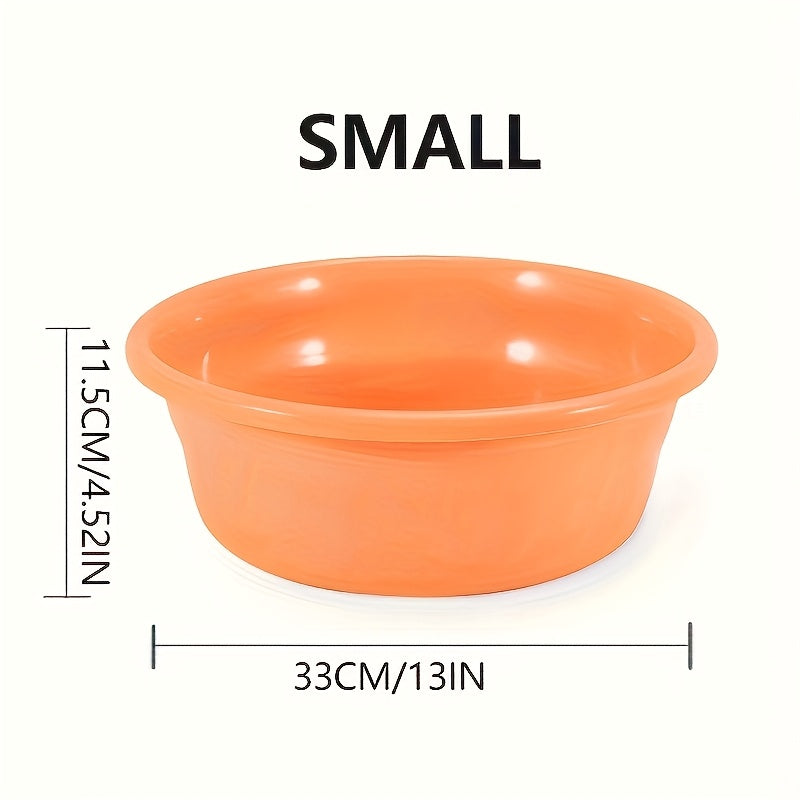Plastic Wash Basin 12 Quart Stackable Round Tub – Portable Household Washing Bowl for Kitchen, Camping, Face Washing