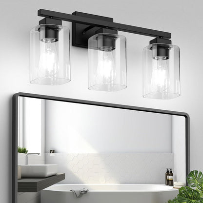 Modern Black Vanity Light Bar Wall Sconce Bathroom Fixture 3 4 5 Light Over Mirror Bedroom for Entryways, Bedrooms and Living Spaces