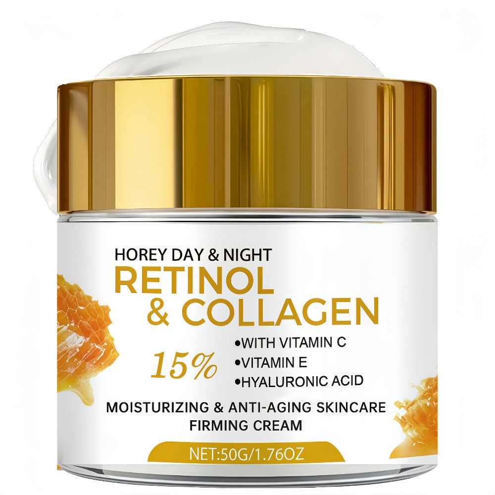 Retinol Face Cream with Hyaluronic Acid for Women Lifting Neck Cream Smooths Wrinkles Fine Lines Day Night Dry Skin Care 50g
