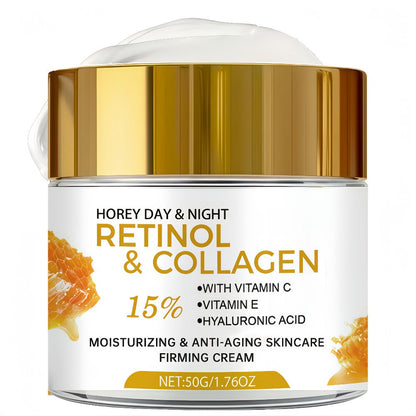 Retinol Face Cream with Hyaluronic Acid for Women Lifting Neck Cream Smooths Wrinkles Fine Lines Day Night Dry Skin Care 50g
