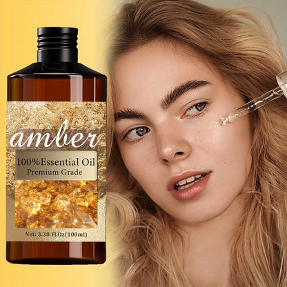 Essential Oil Amber Warm Rich Aroma in 100ml Bottle for Bath, Massage, Aromatherapy and Personal Care