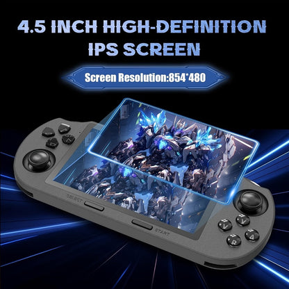 Handheld Game Console SF3000 Black Console with 4.5-Inch IPS Screen, 854x480, 64GB Options, 3000mAh Battery, Classic gaming console format