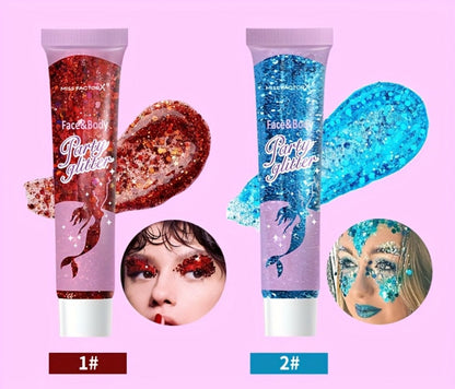 Holographic Glitter Gel Set 10 Colors Cosmetic Grade Face Body Makeup – Festival Rave Cosplay Anime