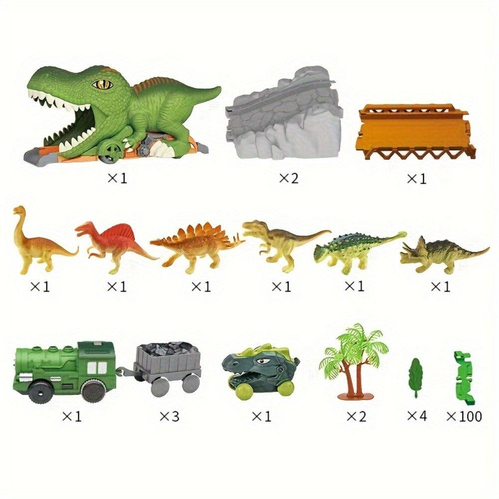 Electric Dinosaur Train Track Set 121pcs with the Listed Color, Size or Set Options for Everyday Use