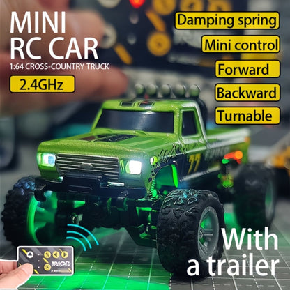 1:64 Scale Mini RC Car Alloy Off-Road Truck with Shock Absorbers – Pocket-Sized Remote Control Car for Boys Ages 6 7 8 9 10