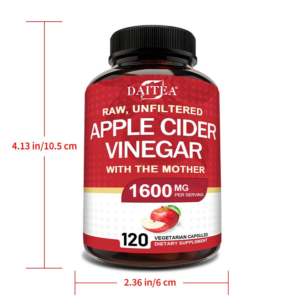 Apple Cider Vinegar Capsules 1600mg with Vitamin & Mineral Blend, Digestion for Bath Time, Home Spa and Personal Care