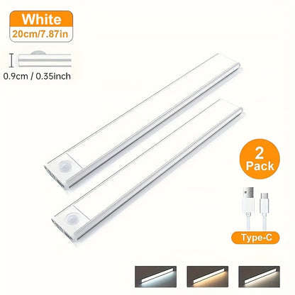 LED Motion Sensor Light USB-C Rechargeable 3 Color Temperatures Stepless Dimming Wireless for Entryways, Bedrooms and Living Spaces