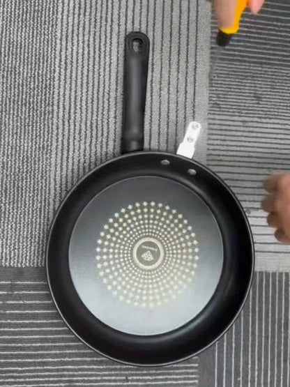 Cast Iron Frying Pan Non-Stick with Lid 9.45 Inch - Powder Coated Skillet Compatible with Induction Gas Electric Stove