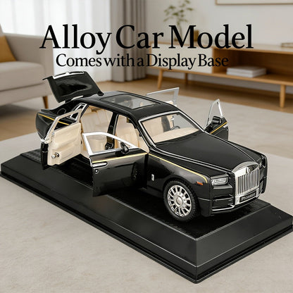 Collectible Diecast Car Model Zinc Alloy with Display Base & Openable Doors – Highly Detailed Static Decoration for Home Office Desk