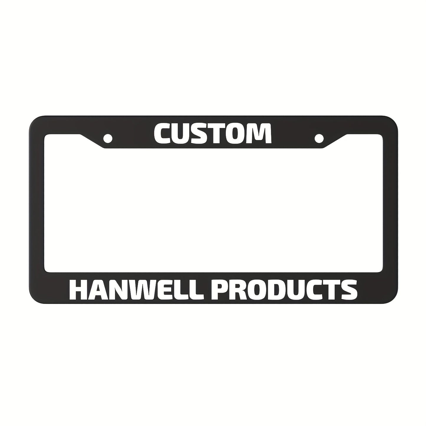 Custom License Plate Frame – 6 Font Styles, Heavy-Duty Weather-Resistant Car Tag Holder, Personalized Front & Rear License Plate Border