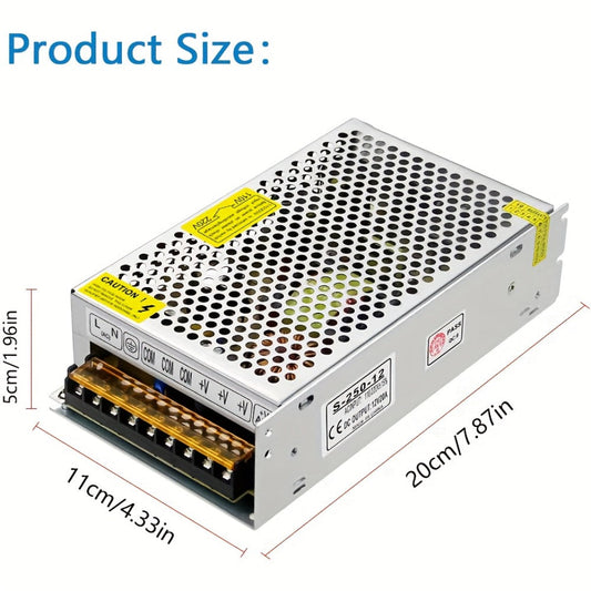12V 20A 240W Switching Power Supply AC to DC Converter 110V 240V Input Regulated Adapter for Entryways, Bedrooms and Living Spaces