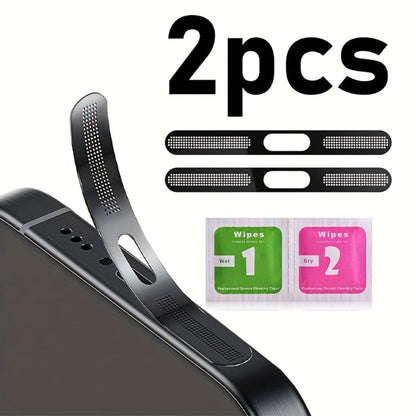 Metal Speaker Dust Mesh for iPhone 2-Pack – Anti-Dust Cover Sticker, Dustproof Mesh Net for Speaker & Earpiece, Multiple Colors