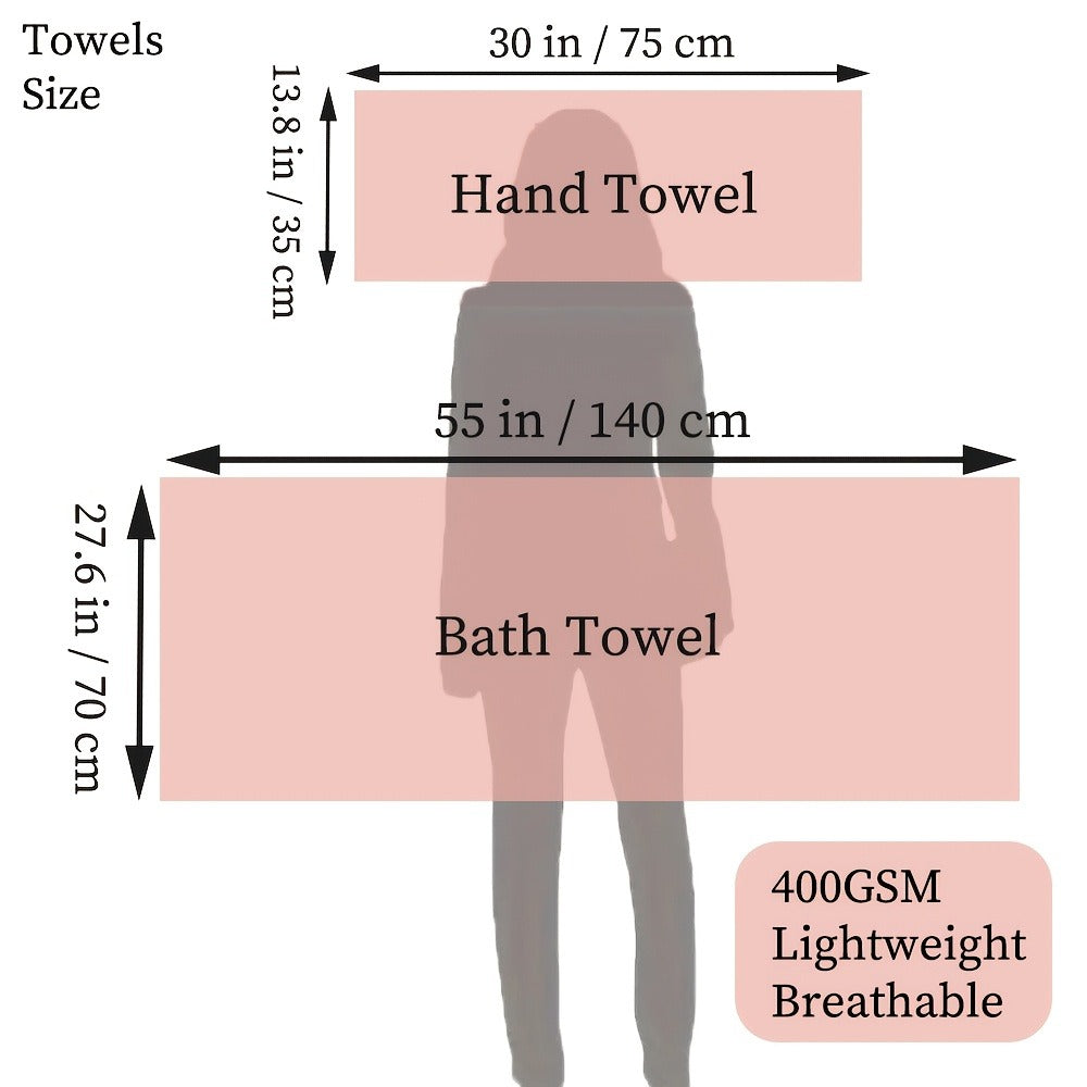 Towel Set 2 Piece Capybara Coral Fleece Face Towel and Bath Sheet in Four Printed Styles for Home and Guest Use