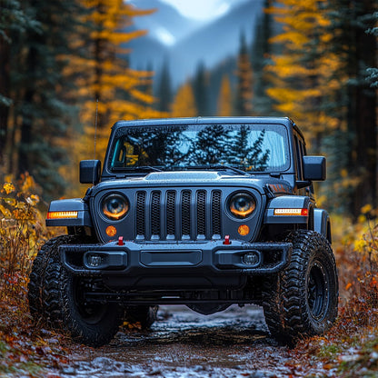 3D Beast Eye Headlight Stickers – Funny Car Headlight Decals for Jeep Round Headlights, Truck Body, Bumper & Window Decoration