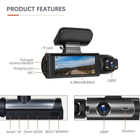 Dash Camera Checkout Options with Wide-Screen Dual-Camera Body or Two-Inch No-WiFi Models Pictured